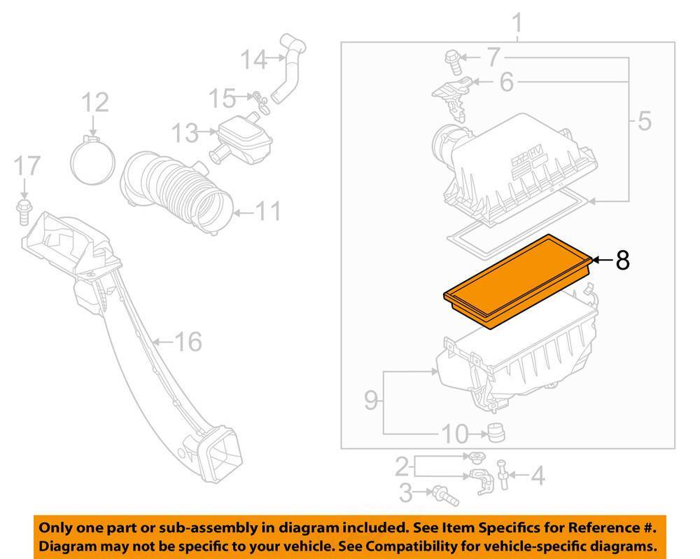 TOYOTA OEM 16-25 Avalon EngineTransaxle Air Intake-Air Filter 17801F0020
