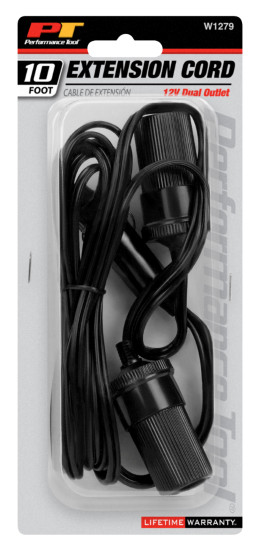 Performance Tool W1279 Dual 5ft 12 Volt Dual Extension Cords