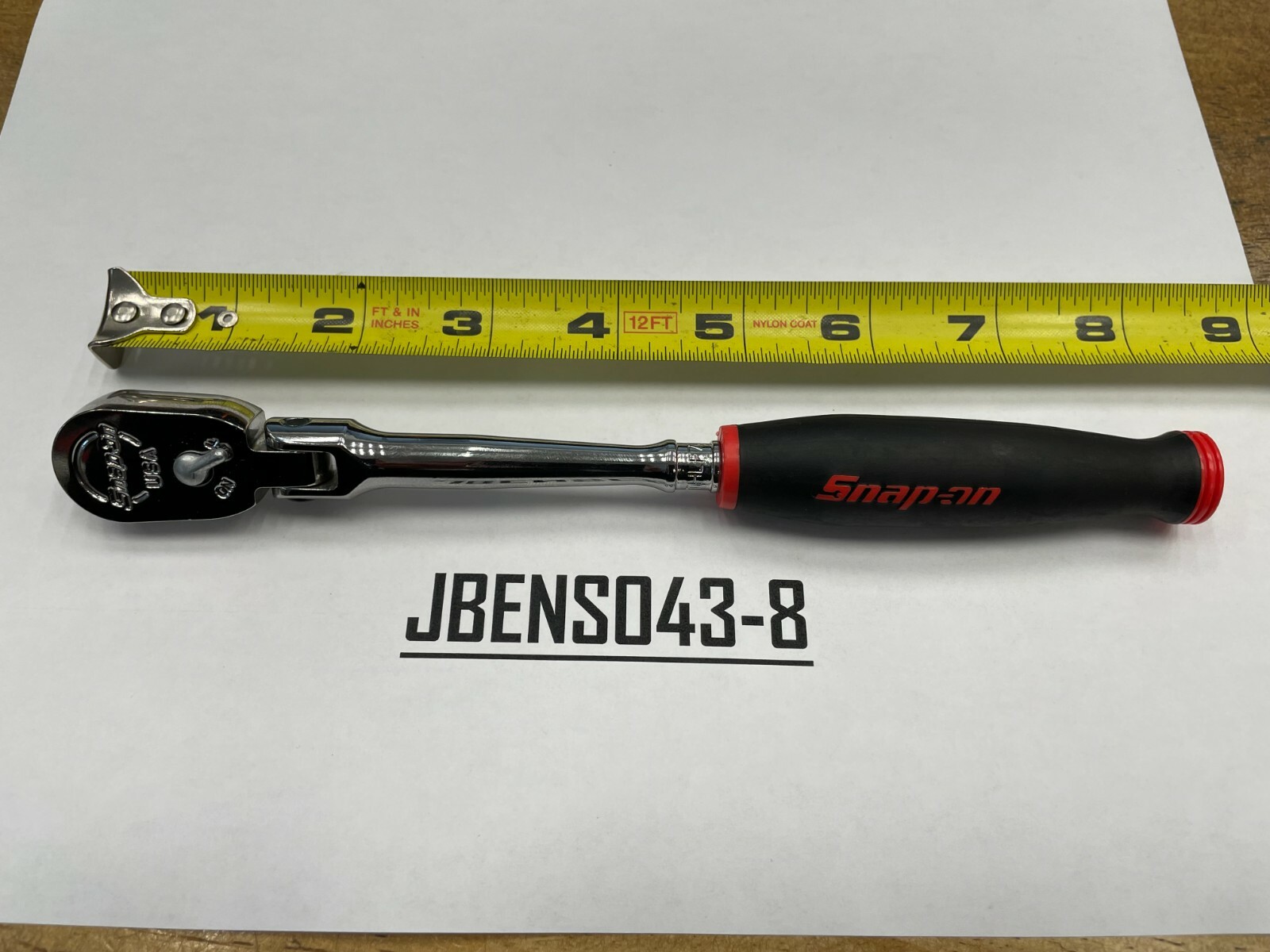 Snap-on Tools USA NEW RED 1/4″ Drive Soft Grip Long Flex Head Ratchet THLF72