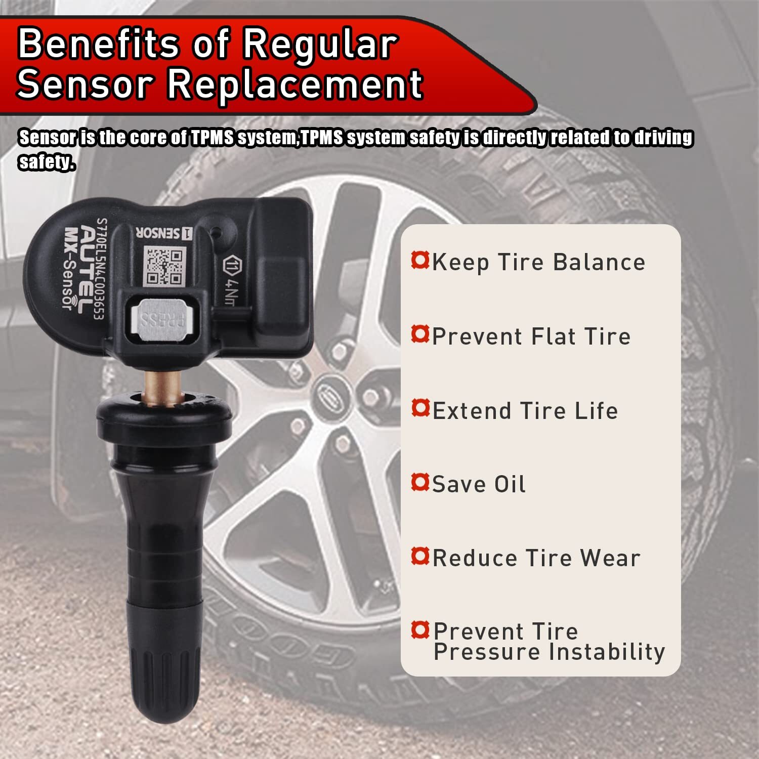 20pcs Autel MX-Sensor 2in1 Programmable TPMS Sensor Universal Tire Pressure Tool
