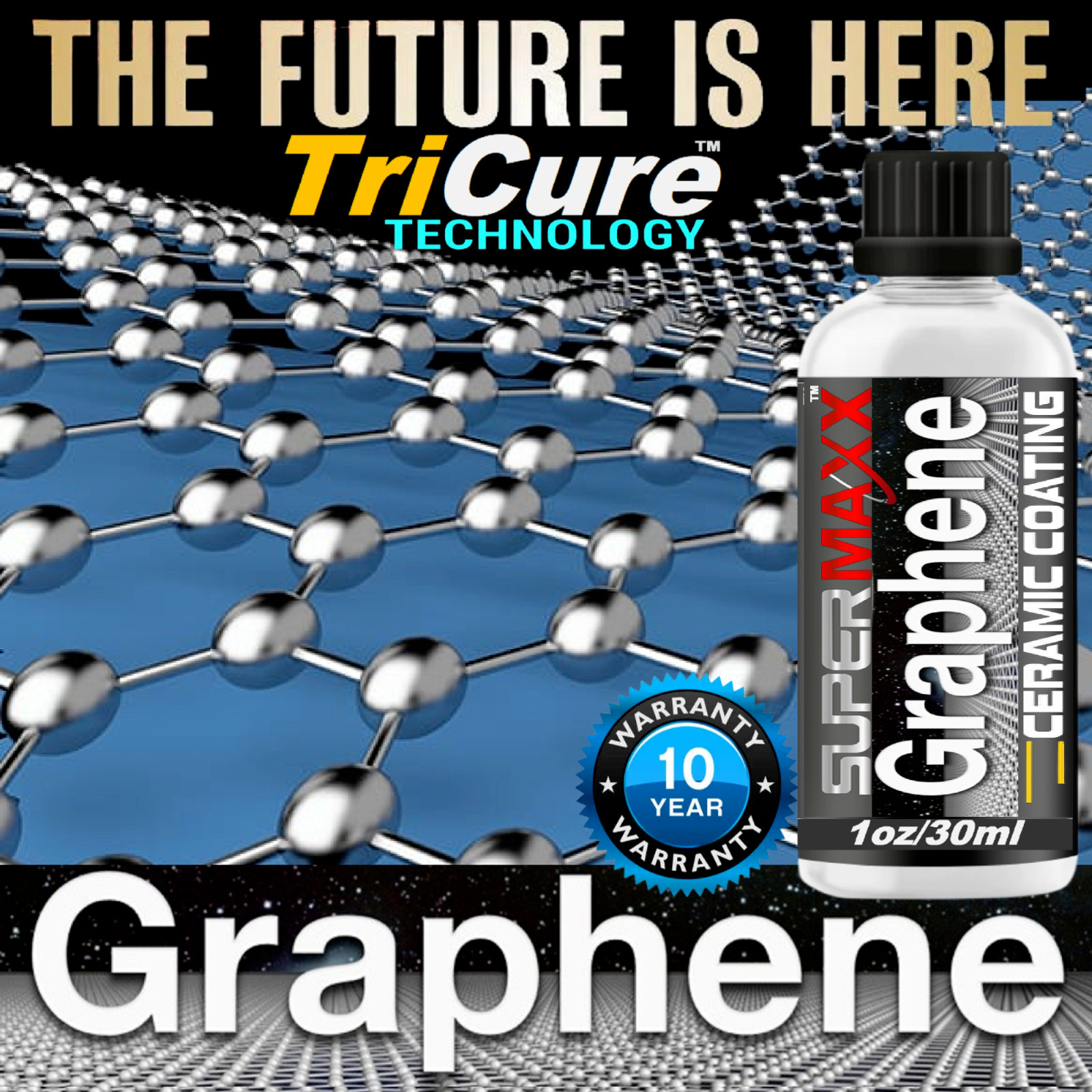 GRAPHENE 10 YR ADVANCED PROTECTION “HYBRID 9H CERAMIC CAR COATING” 1 oz/30ml