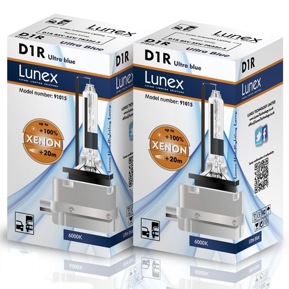2x LUNEX XENON BULB 6000K HID D1R Genuine compatible with 66150 66154 85409C1