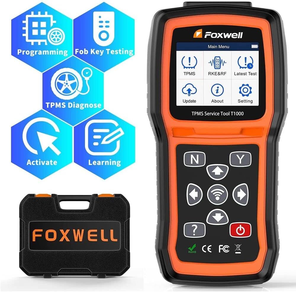 FOXWELL T1000 TPMS Programming Tires Sensor Pressure Monitoring Activate Reset