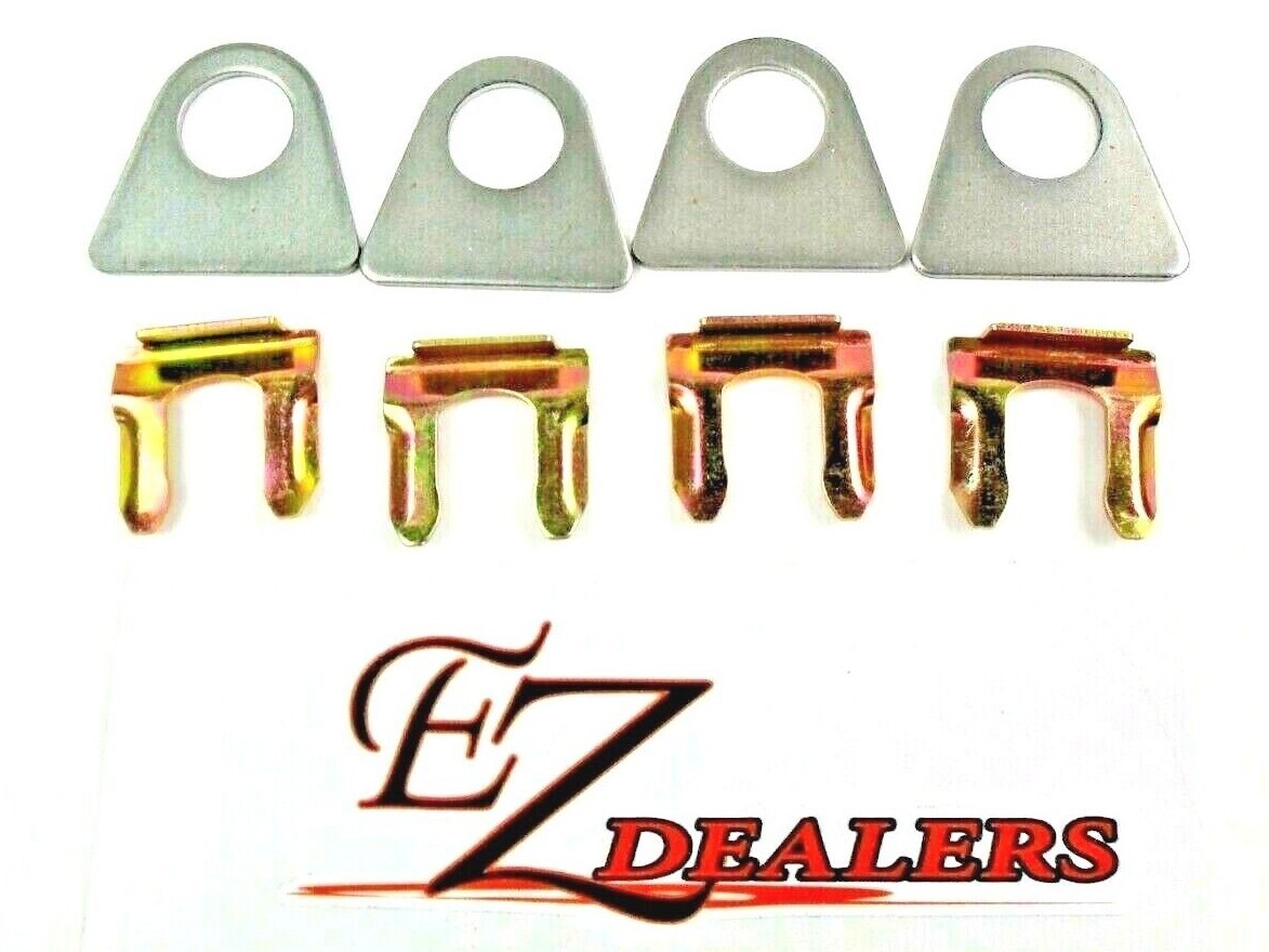 Weld-On Frame Brake Line Mount Tabs with Clips – Pack of 4 Brake Line Brackets