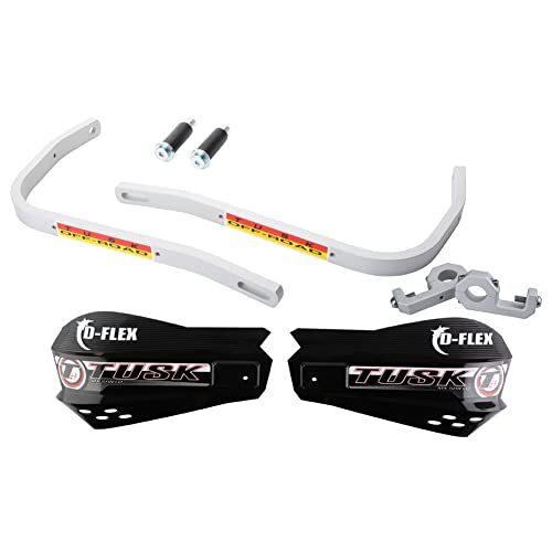 Tusk D-Flex Handguards with MX Shields Black 1 1/8″ Bar Mounts