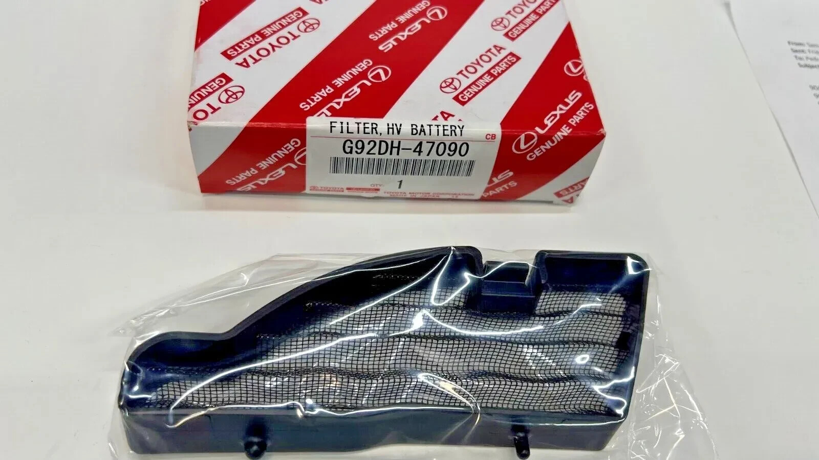 OEM 2017 TOYOTA PRIUS V FILTER HV BATTERY G92DH-47090