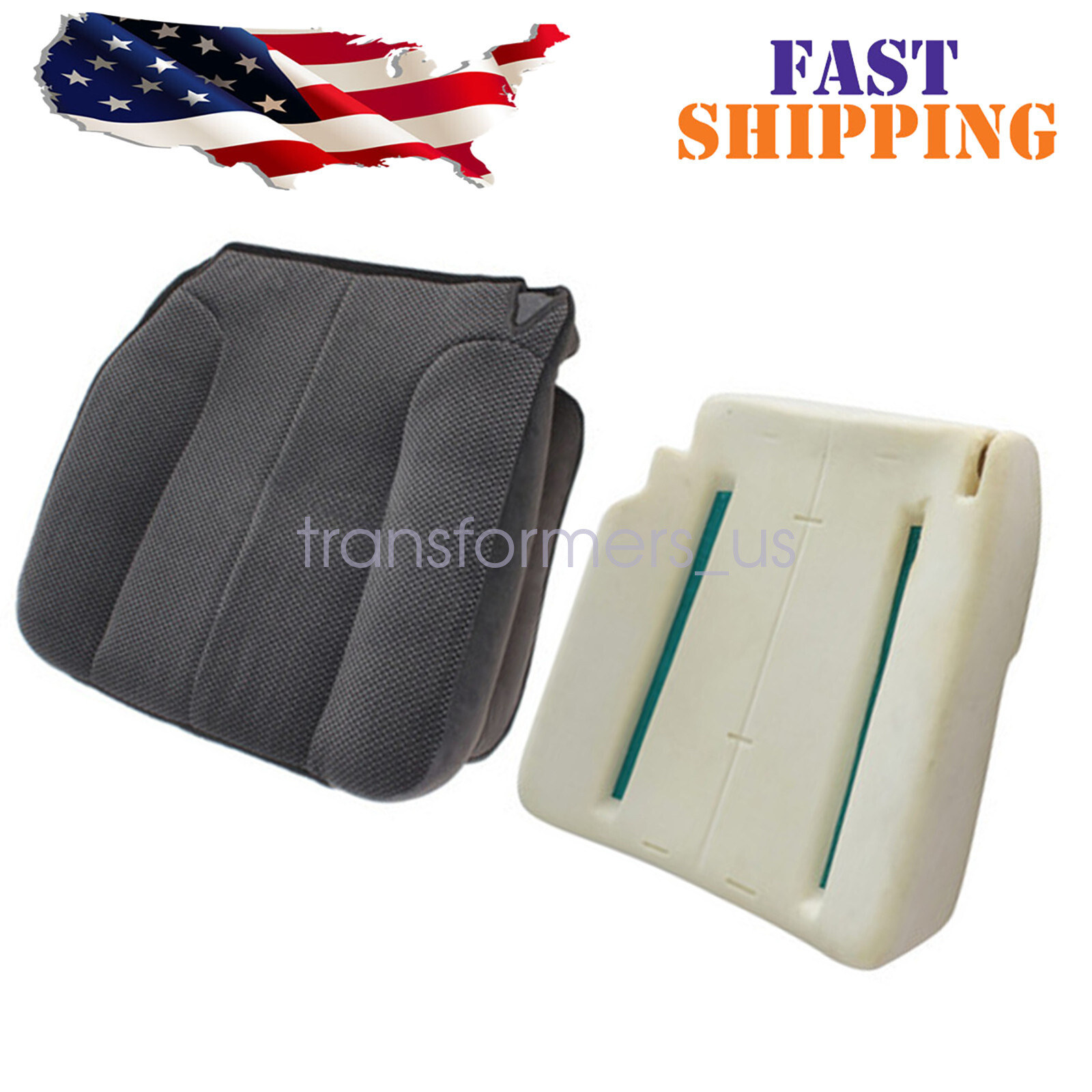 For 2002-2005 Dodge Ram 1500 2500 Driver Bottom Cloth Seat Cover & Foam Cushion