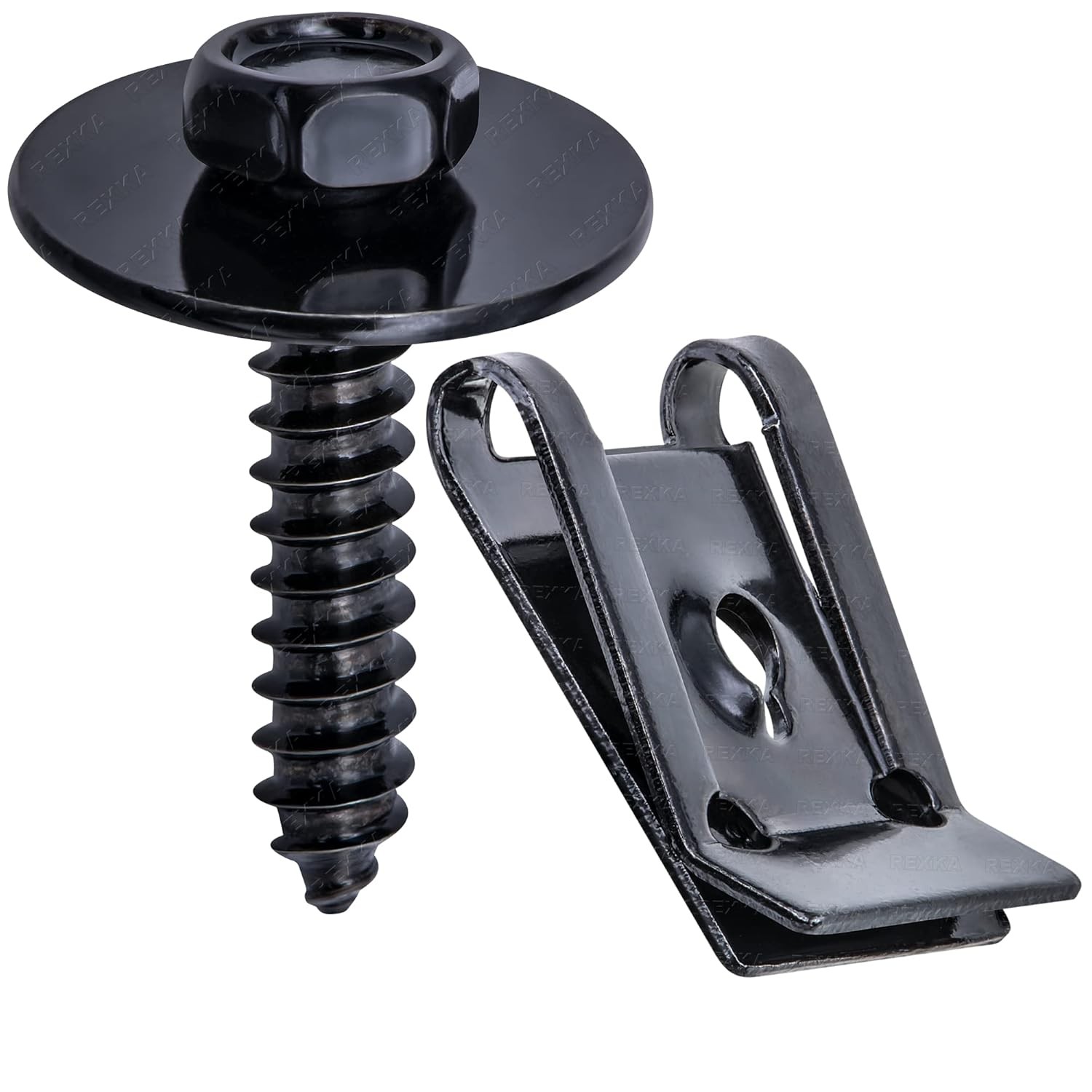 20 Sets M4.2 Universal Fender Liner Splash Shield Screw & U Nut Kit