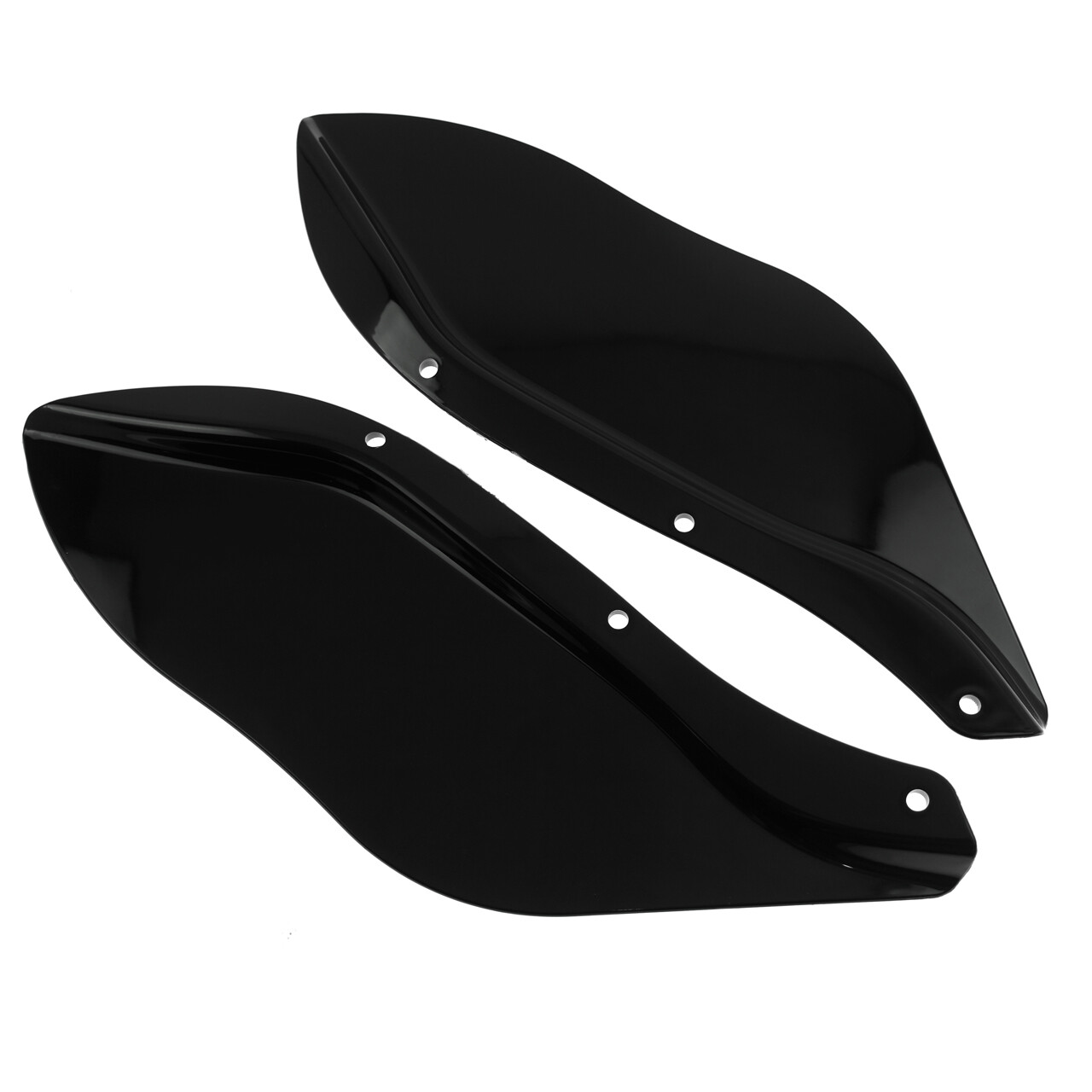 Black Fairing Windshield Side Wing Air Deflector Fit For Harley Touring 1996-13