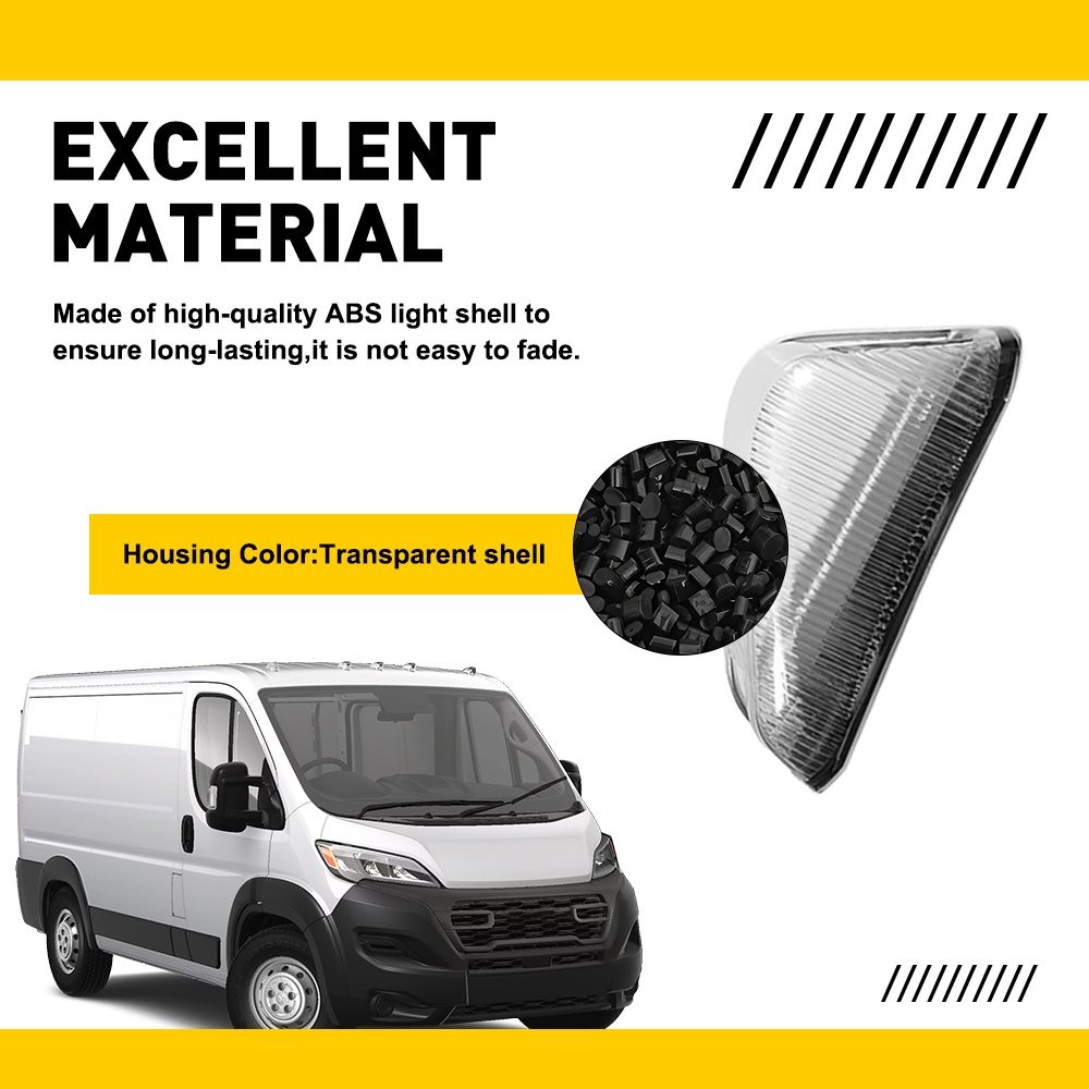 Clear Top Cab Marker Roof lights Housing For 2014-2023 Dodge RAM Promaster 1500