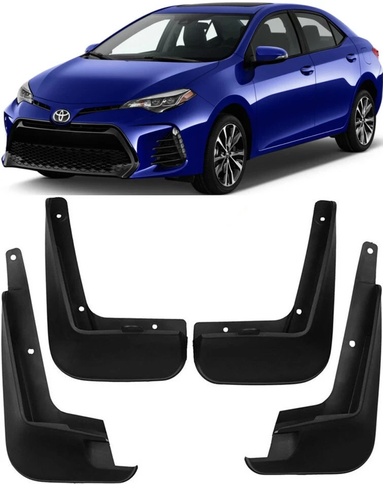 Genuine Front & Rear Molded Splash Guards Mud Flaps For 2014-2018 Toyota Corolla