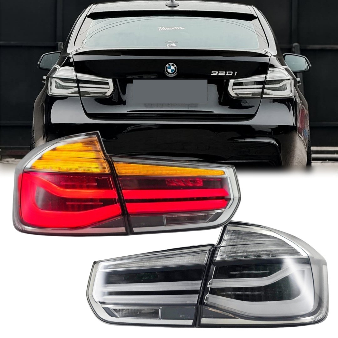 Clear White LCI Tail Lights For 2012-2018 BMW F30 F35 F80 M3 3-Series Rear Light