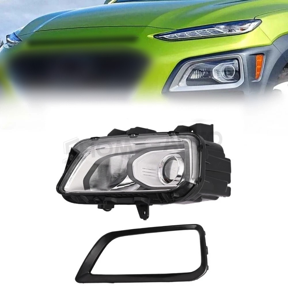 Halogen Headlight LH Left Side W/Bezel For 2018 2019 2020 2021 Hyundai Kona