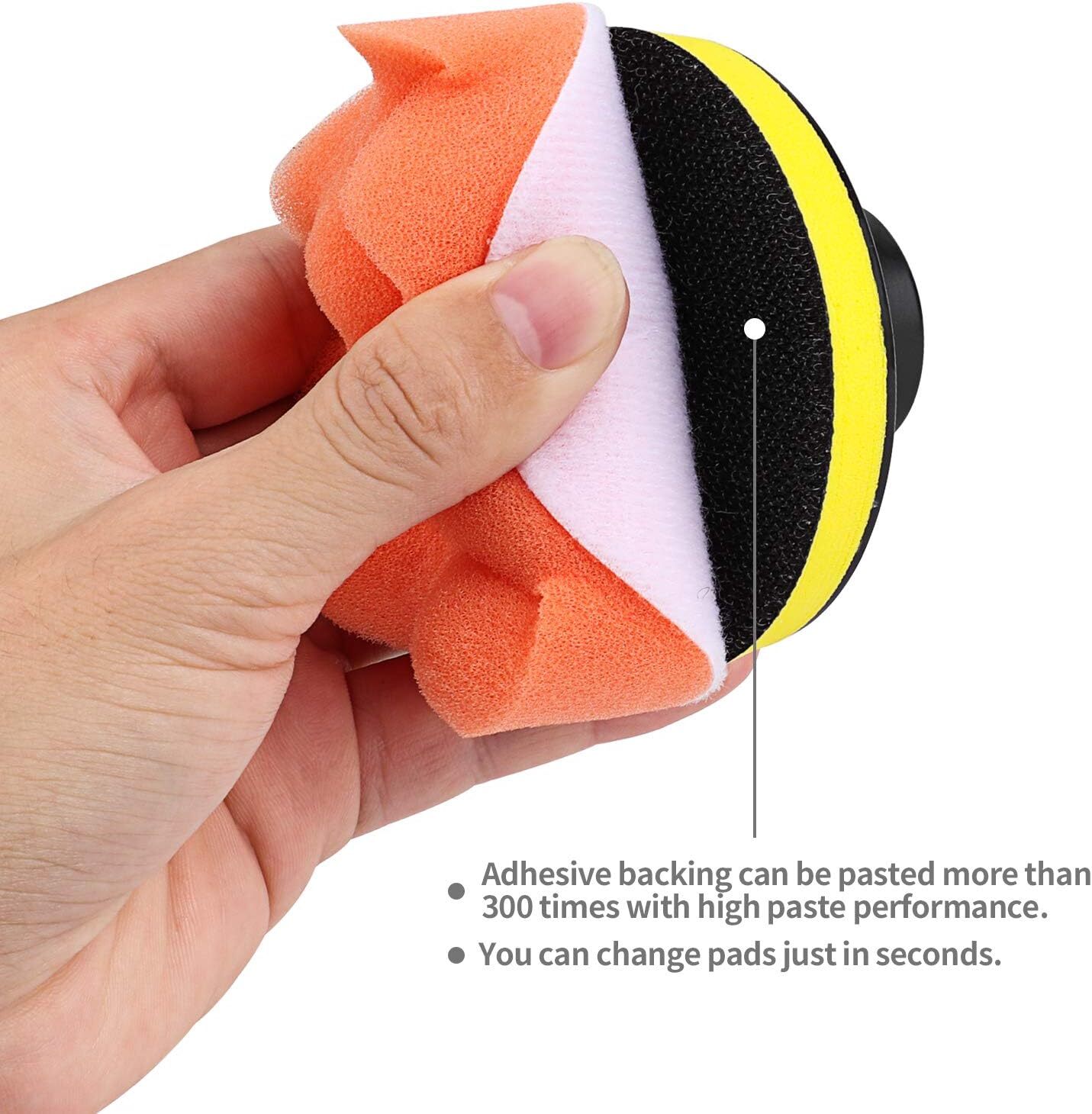 3″ Car Buffing Pads Polishing Sponge Set Waxing Foam Polisher Kit 22pc for Drill