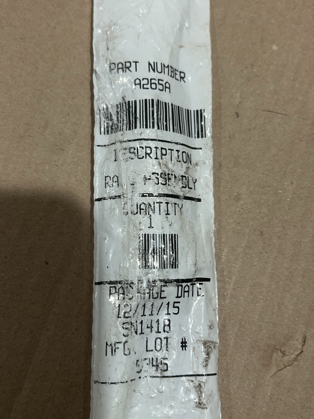 Snap On Tools A265A 1/4” Socket Rail 7-3/8” – 12 Clips Brand New Factory Sealed