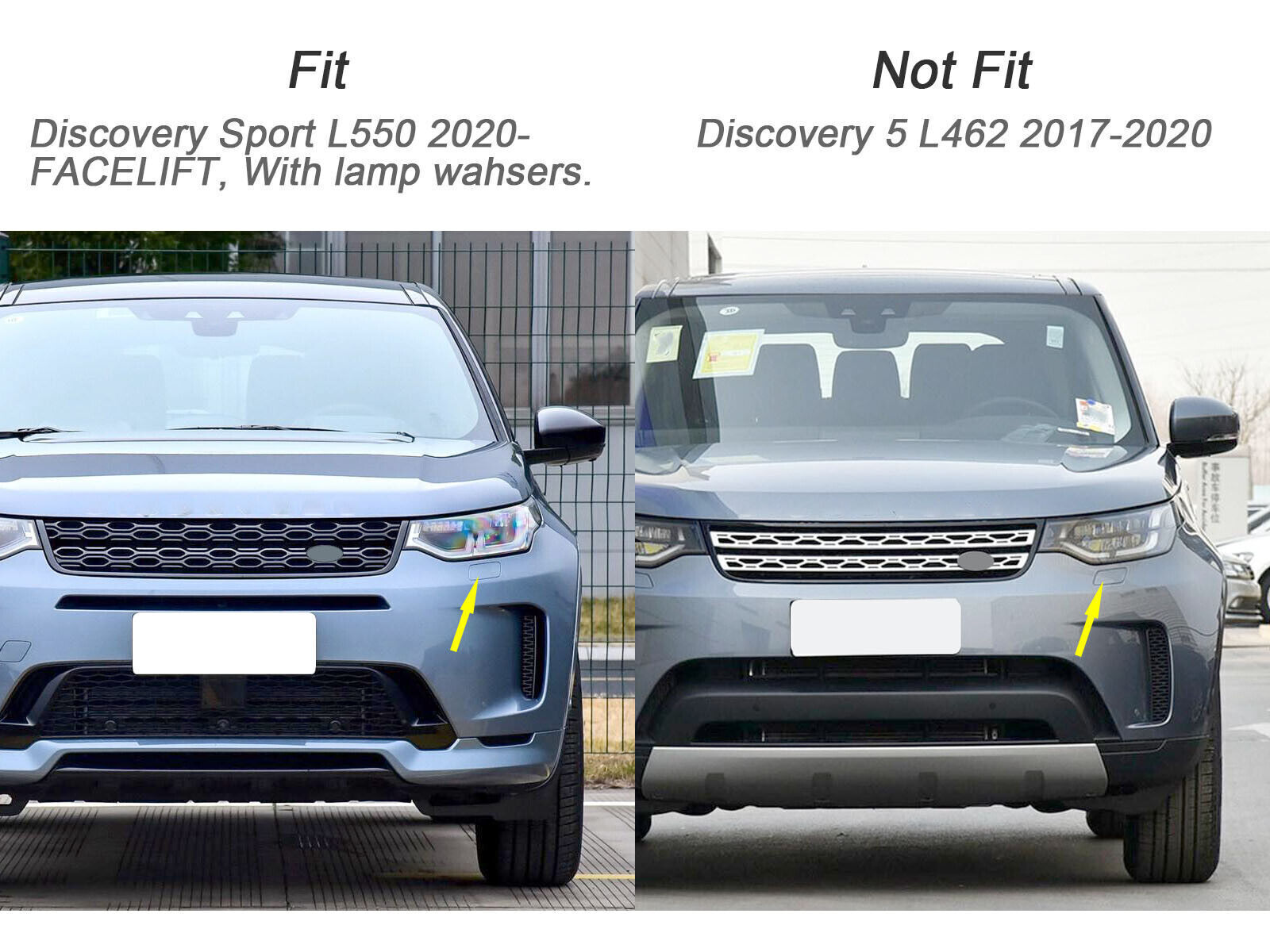 HeadLamp Washer Cover LH RH Fit For 2020-2022 Land Rover Discovery Sport L550