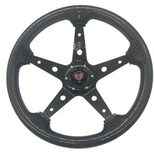 Pentagram Design 320mm Universal Steering Wheel, ABS PU Leather, Racing