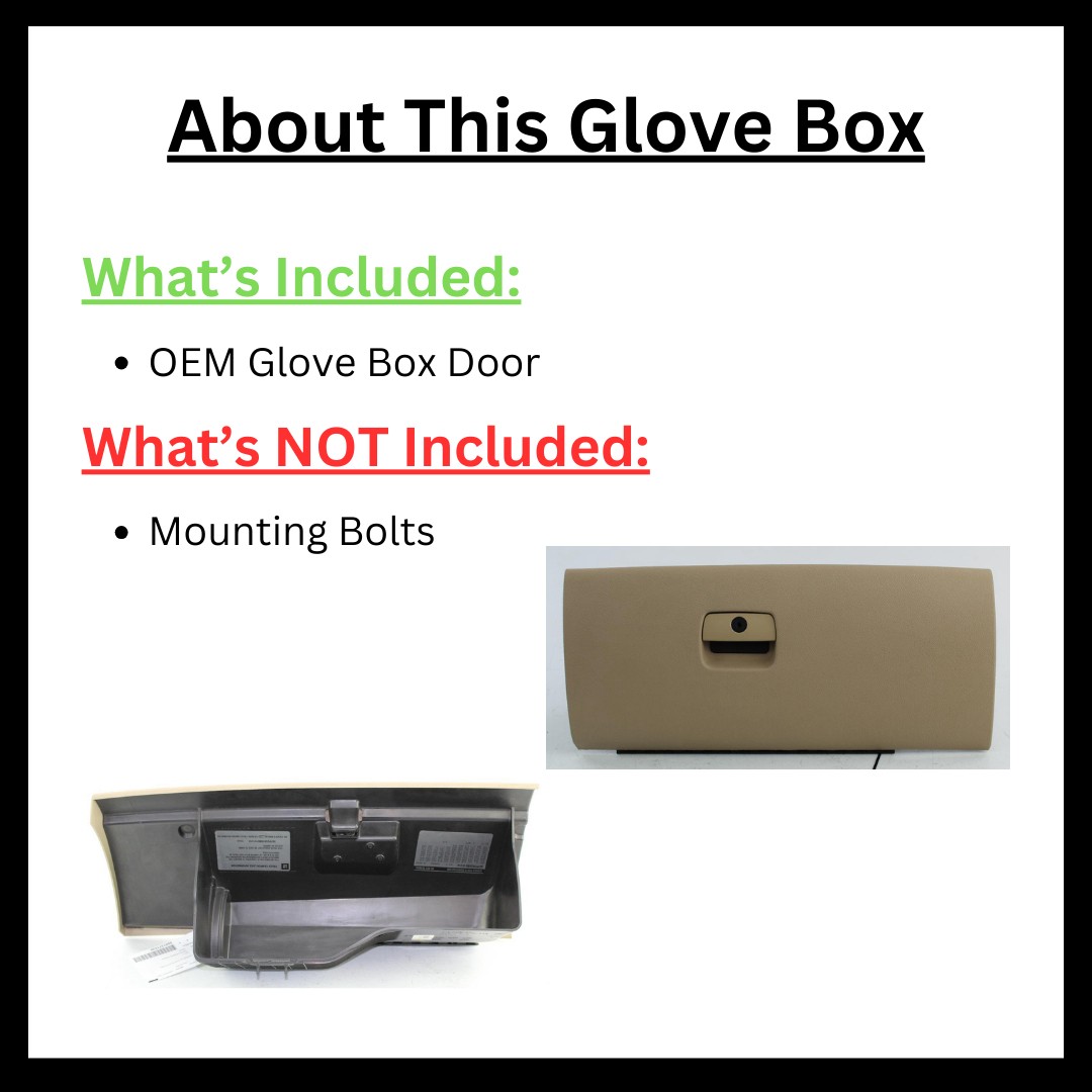 2019 Chevy Colorado Glove Box Door OEM 4DR Black ITC H2R Front Dash Lid