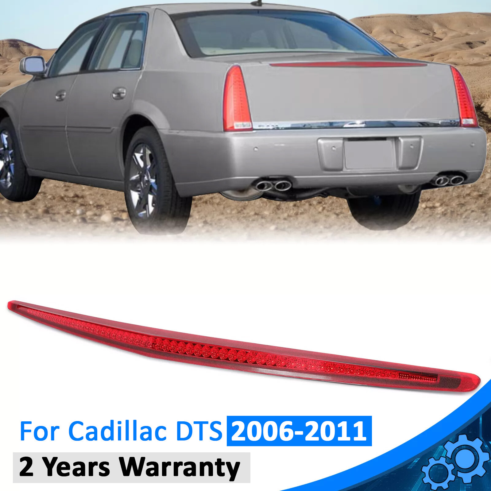 [FULL LED] 3RD THIRD TAIL BRAKE LIGHT REAR STOP LAMP RED FOR CADILLAC DTS 06-11