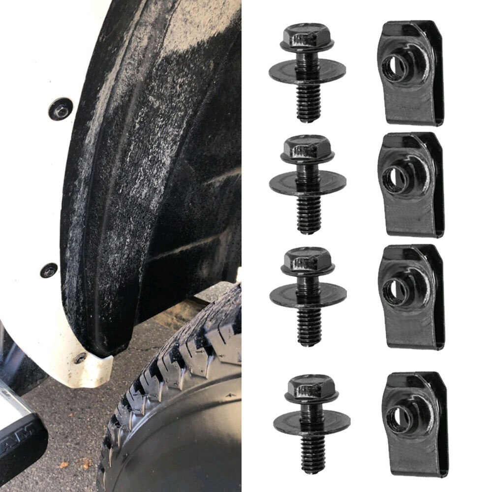5pcs/Set Body Bolts & U-nut Clips M6 Engine Cover Undertray Splash Shield Guards