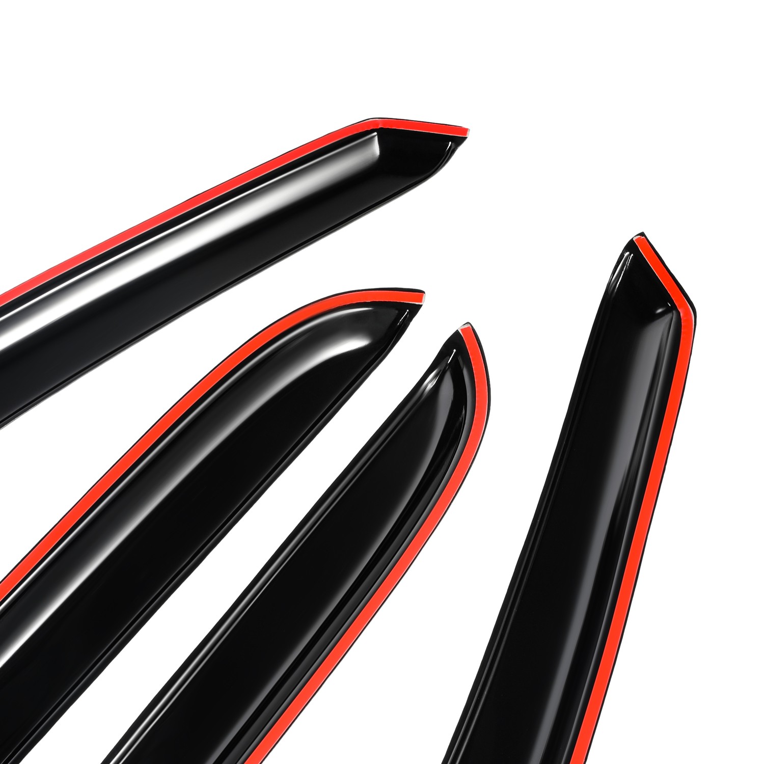 For 2009-2018 Dodge Ram 1500 Crew Cab Window Visor Vent Rain Guards Tape-on