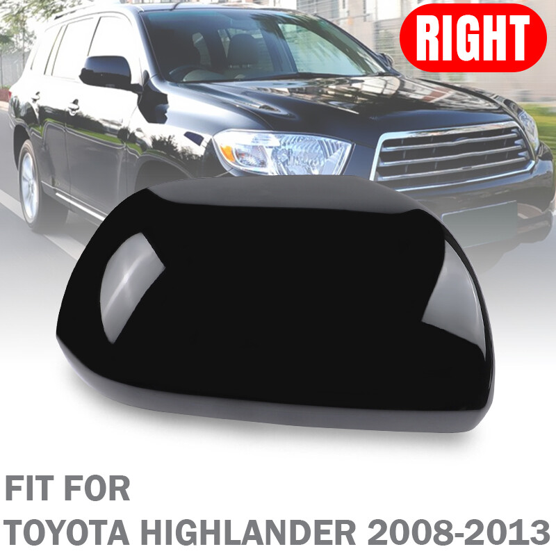 Passenger Right Side Rearview Mirror Cover Black For Toyota Highlander 2008-2013