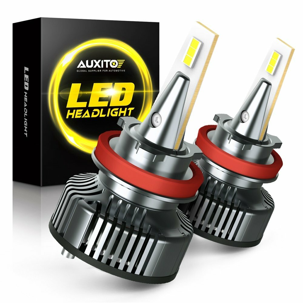 AUXITO H11 LED Headlight High Low Beam Bulbs 24000LM 6500K White CANBUS Y13 EXF
