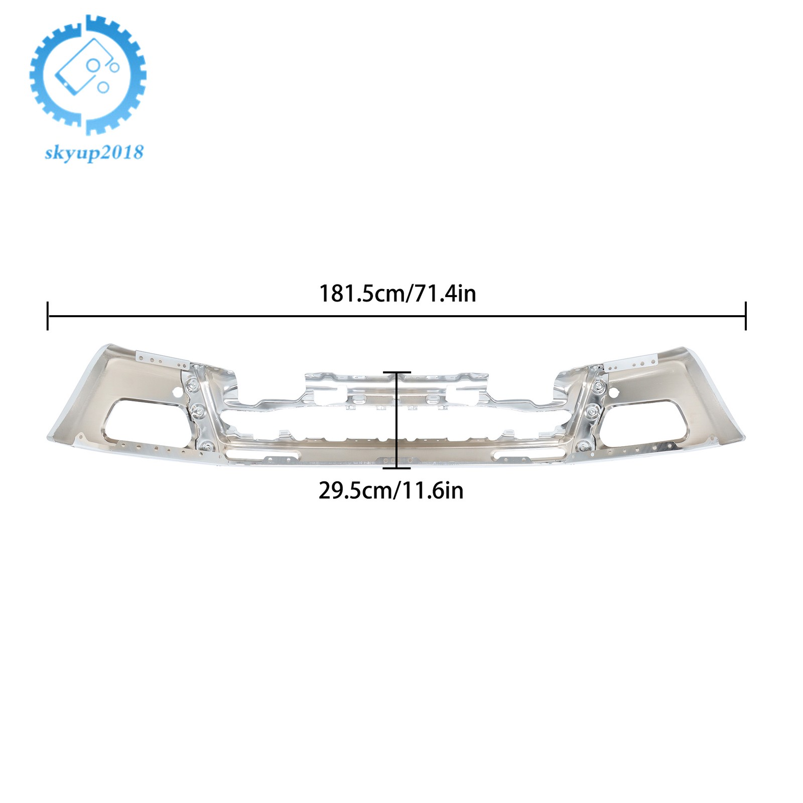 Split-type Metal Steel Front Bumper Face Bar Chrome For Ford Ranger 2019-2023