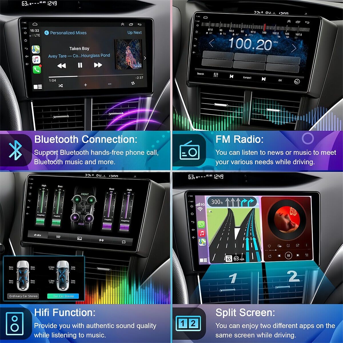 9″ FM/RDS Bluetooth Car Navigation for 2008-2012 Sub