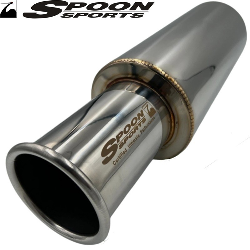 Spoon Sport HI-Power Universal SINGLE EXHAUST MUFFLER Inlet 2.5″ Outlet 3.5″