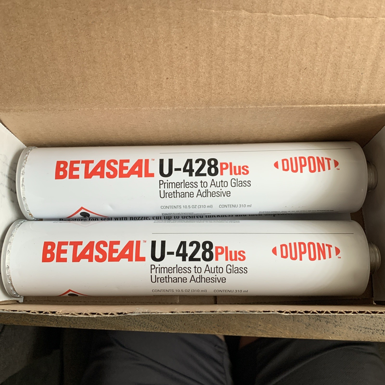 X2 Dow U-428 Plus Auto Glass Sealant/Adhesive/Urethane – Primerless 2 Tubes 10oz