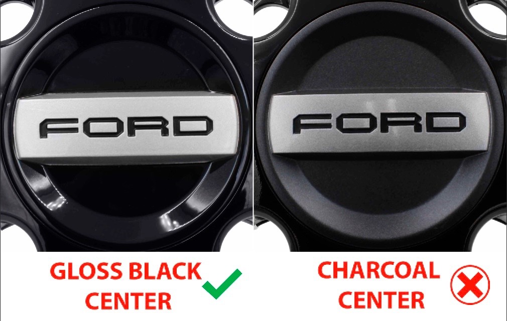 NEW Ford F250 F350 REAR Center Cap OEM KC3Z-1130-B, Gloss Black, fits 2018-2026