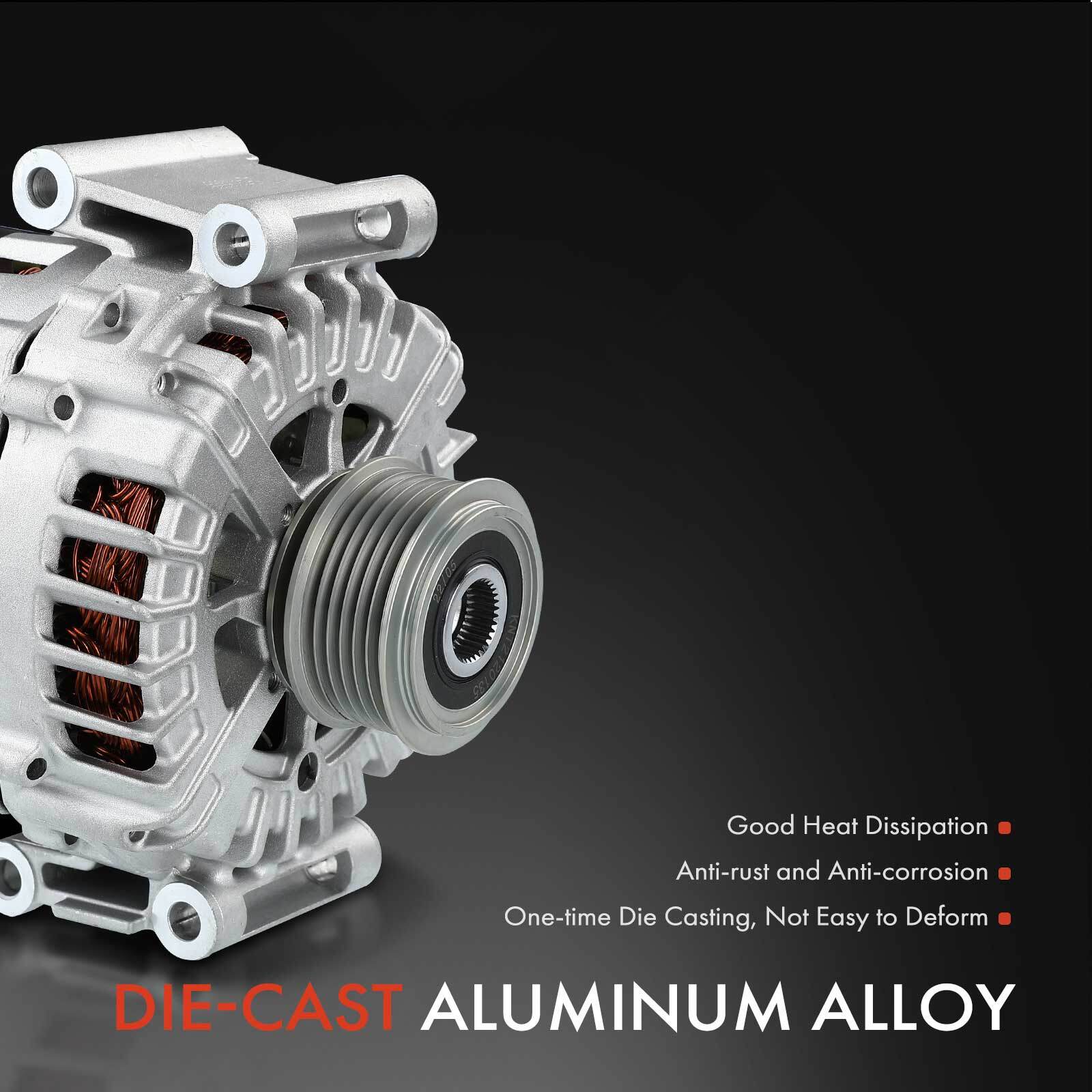 Alternator for Audi Q5 S4 S5 SQ5 2013 2014-2017 V6 3.0L 180 A/12 V CW 6 Groove