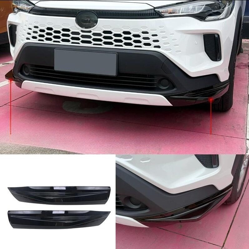 For 2026 Toyota Corolla Cross Hybrid Gloss Black Front Bumper Corner Guard Cover