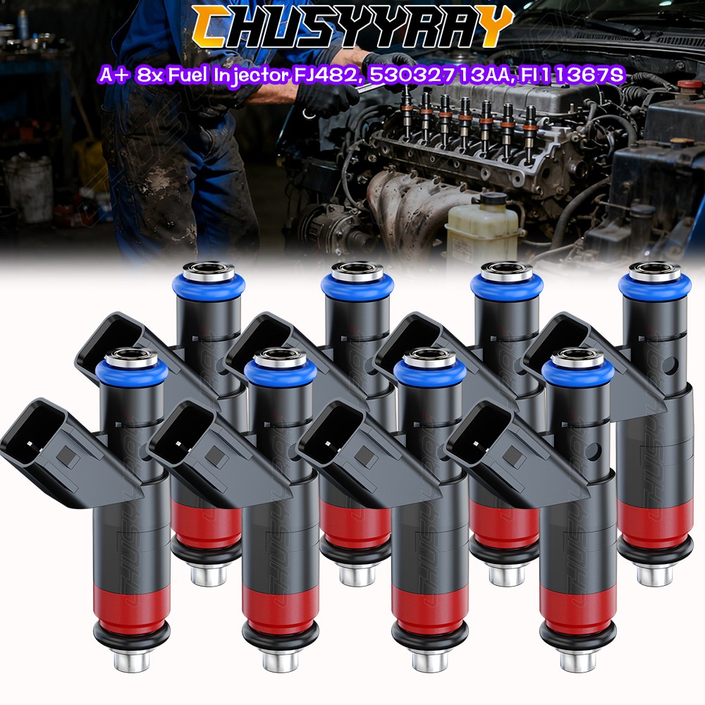 8Pcs Fuel Injector FJ482 for 2004-2009 Dodge Durango 2007-08 Chrysler Aspen 5.7L