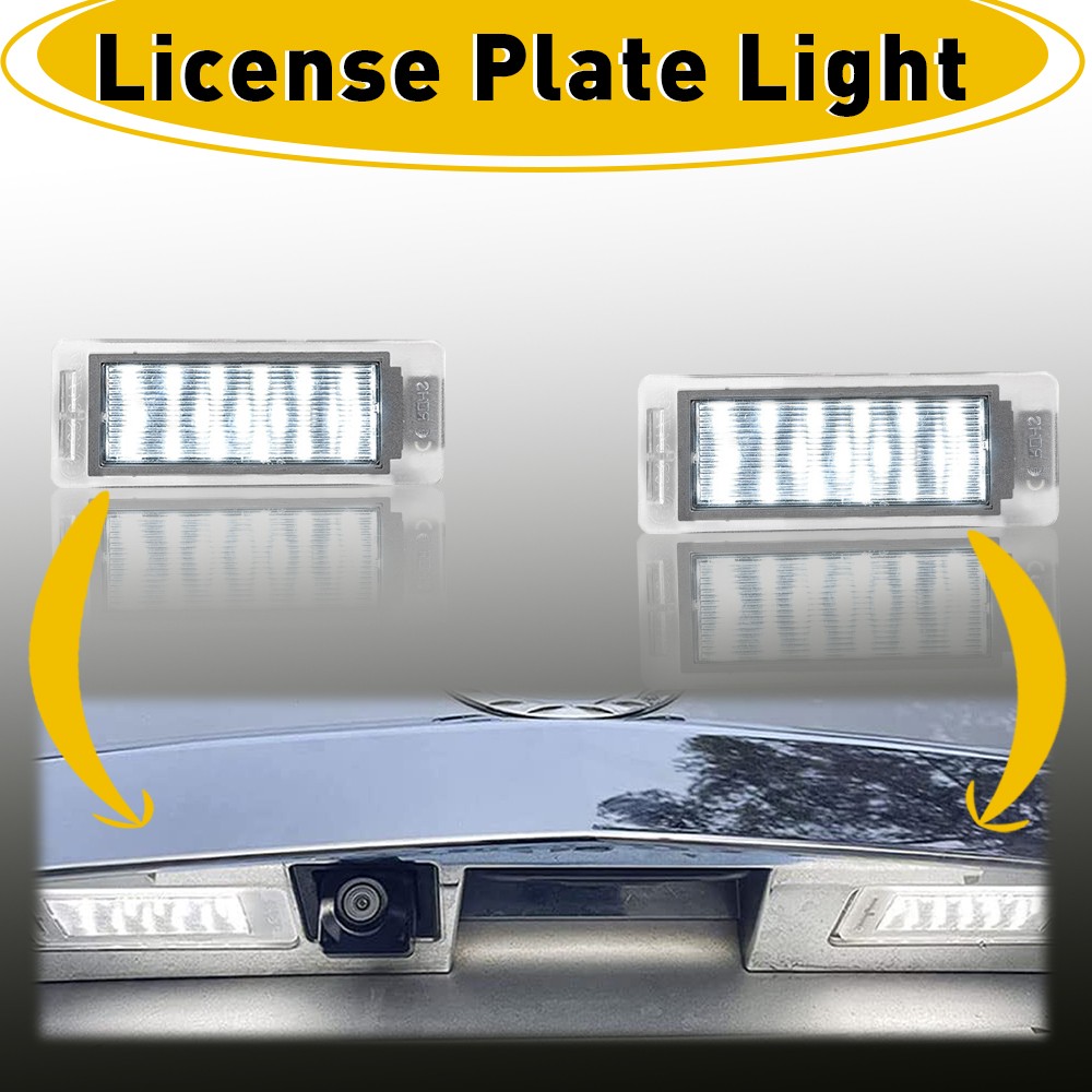 2PC LED License Plate Light Assembly For Chevy Corvette Cadillac Buick GMC 12-20