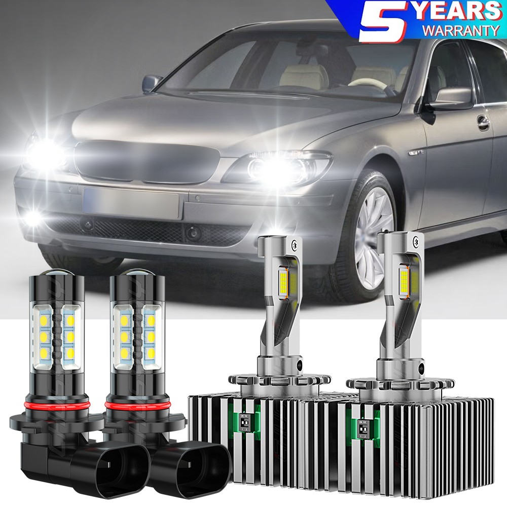 HID Headlight Bulb for BMW 750i 750Li 760i 760Li 2006-2008 Low+Fog Light LED
