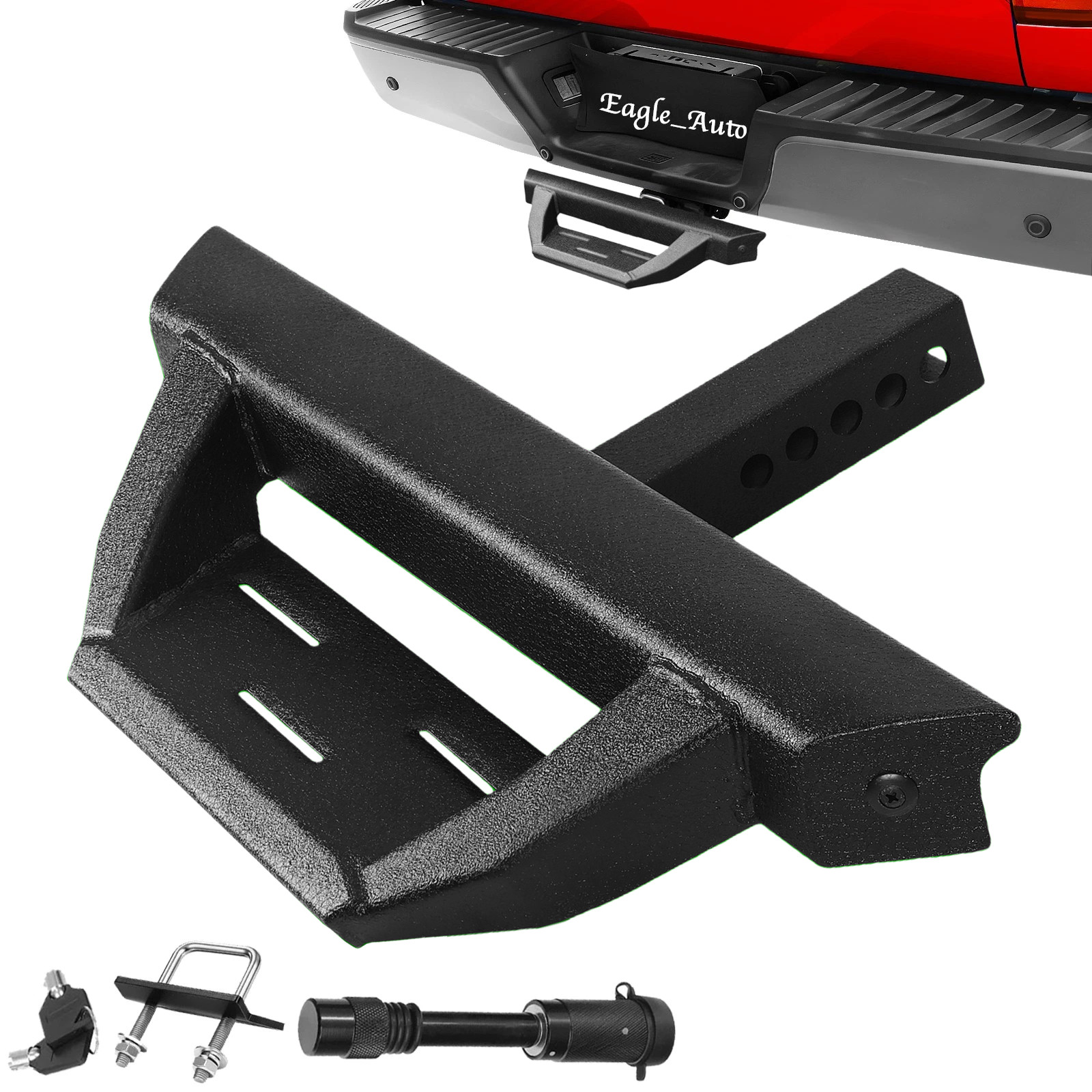 Truck Car SUV Van Trailer Tow Towing Rear Hitch Guard Step Bar Fit 2″ Receiver