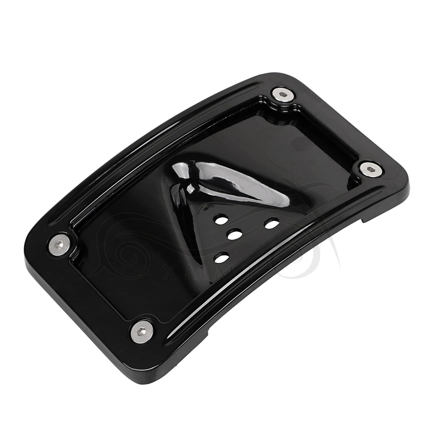 CNC Aluminum Curved Laydown License Plate Bracket For Harley Low Rider Sportster