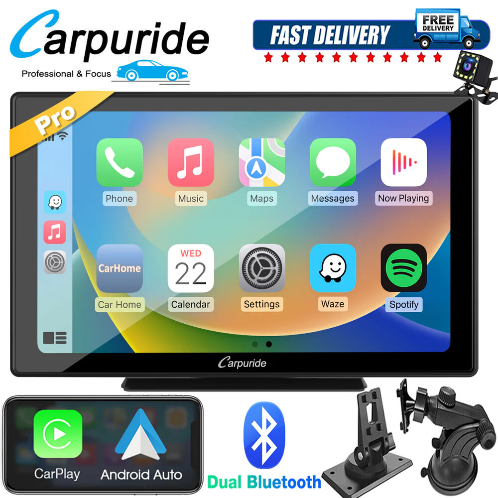 Carpuride W901Pro Dual Bluetooth Car Stereo Wireless Apple CarPlay Android Auto