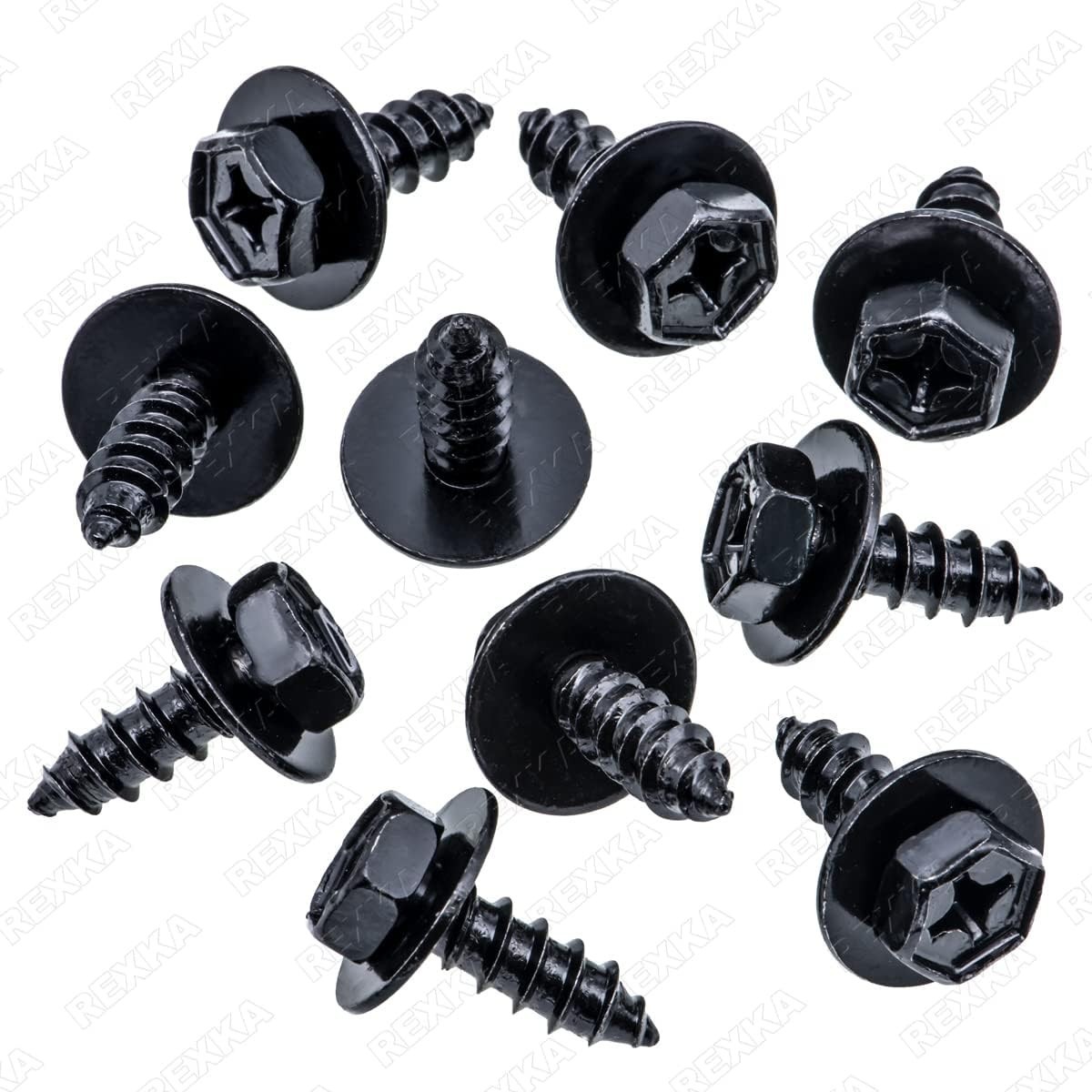 10pcs Bumper Cover Mud Guard Rocker Molding Screw Bolt For 90159-60498 Tacoma,Tu