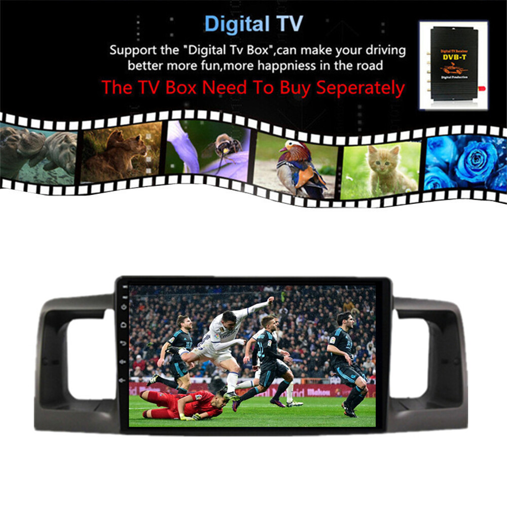 9″ Stereo Radio GPS FM WiFi 2+32GB For Toyota Corolla 2003-2008 Built-in Carplay