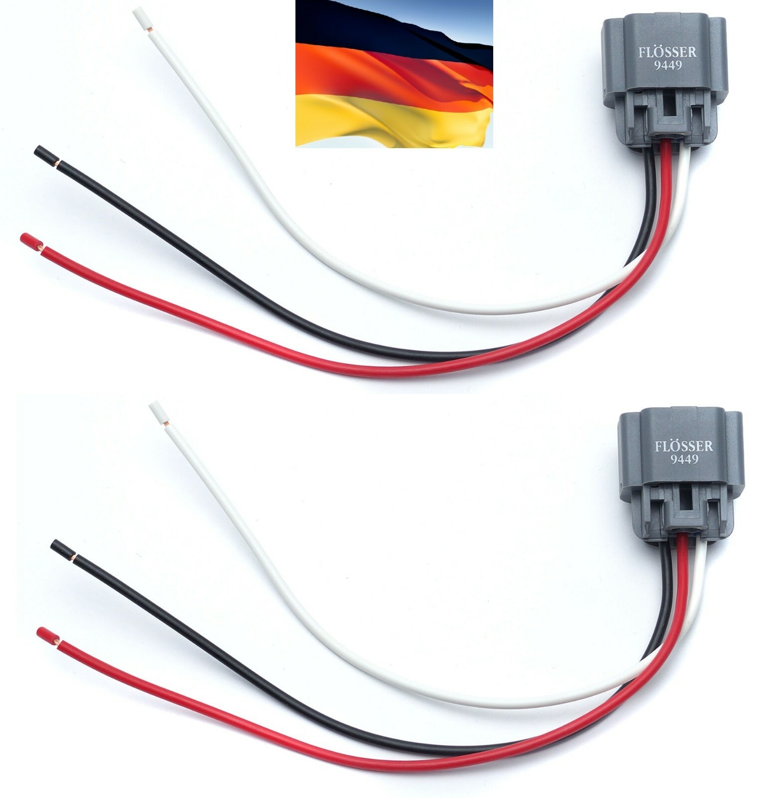 Flosser Wire Harness 9449 Pigtail Female 9008 H13 Headlight Dual High Low Beam