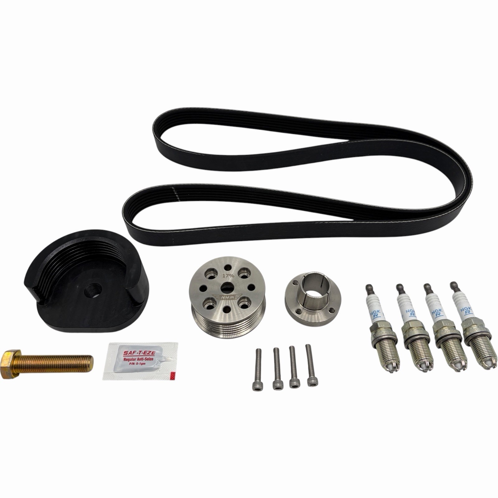 WMW 17% Supercharger Reduction Pulley Kit for R53 2002-06 MINI Cooper S and R52