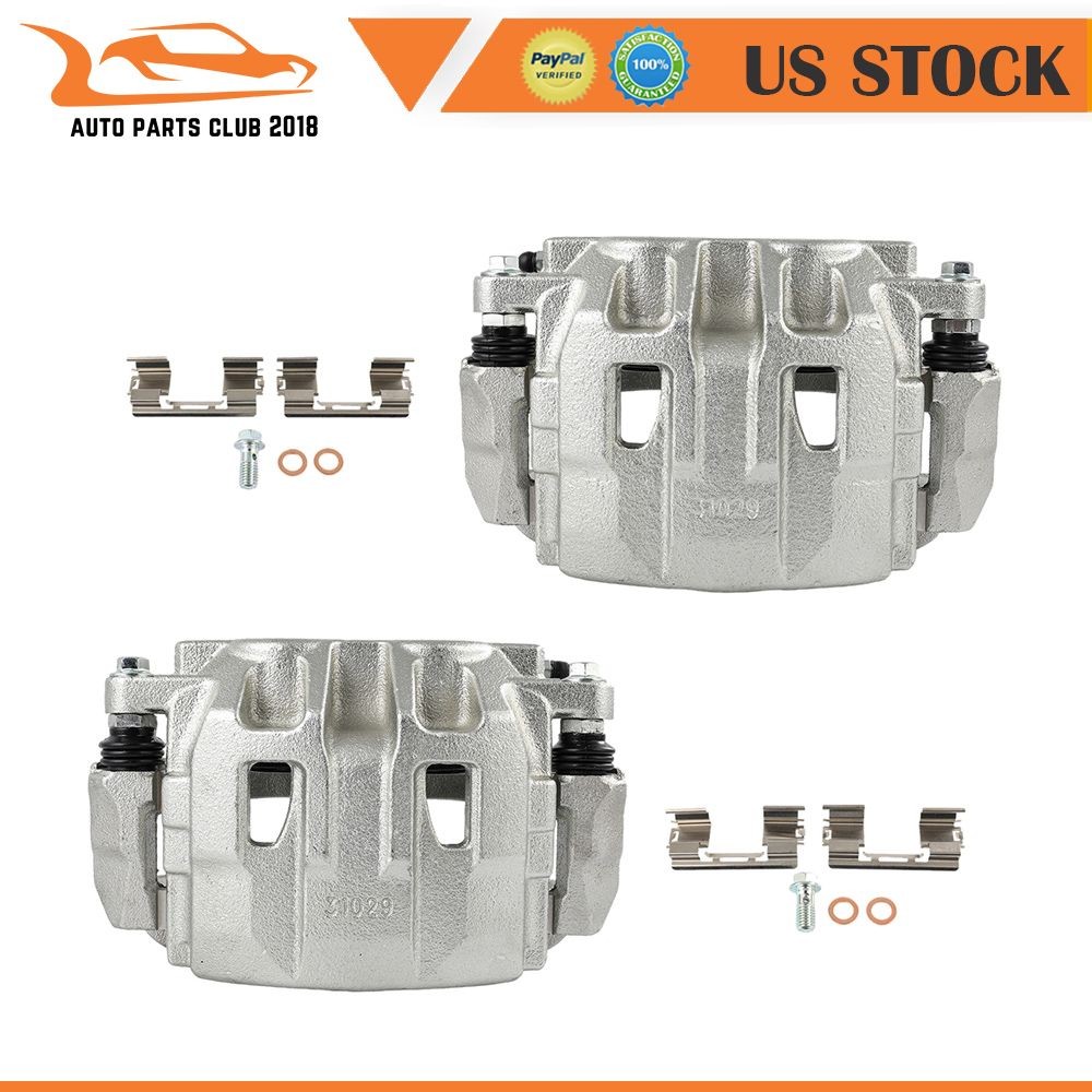 Set of 2 Front Brake Calipers For 2010-2016 CADILLAC SRX w/ Bracket