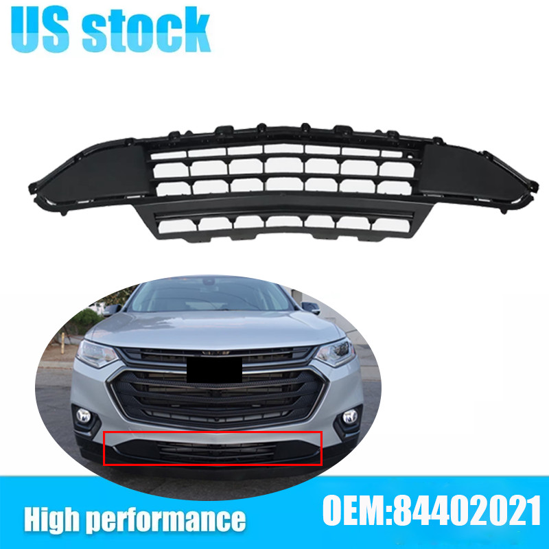 Fit 2018 2019 2020 Chevrolet Traverse Black Front Bumper Lower Grille 84402021