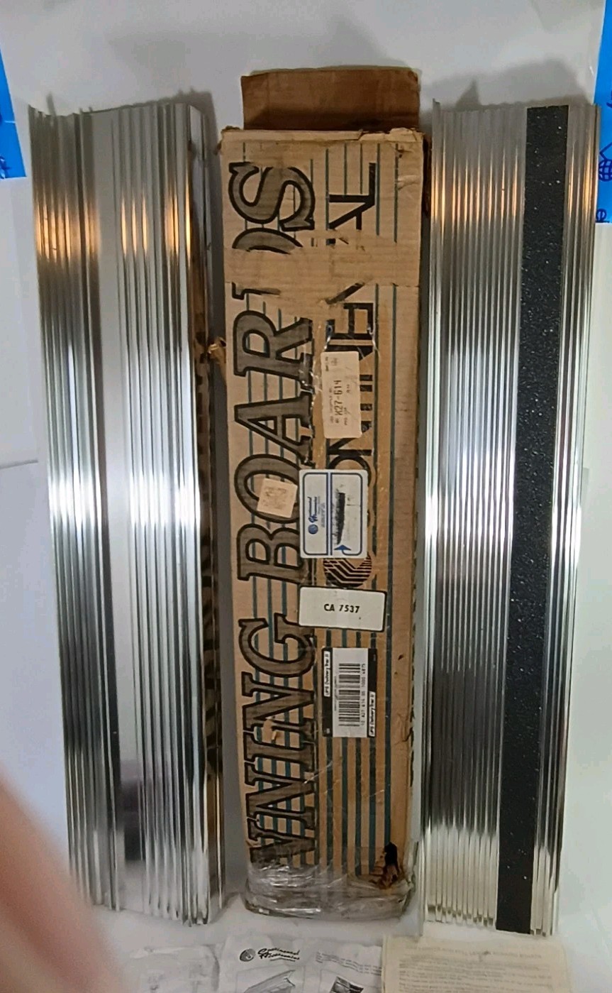 Old-School Vintage Extruded Metal Aluminum Running Boards 37″ Truck Chevy Ford