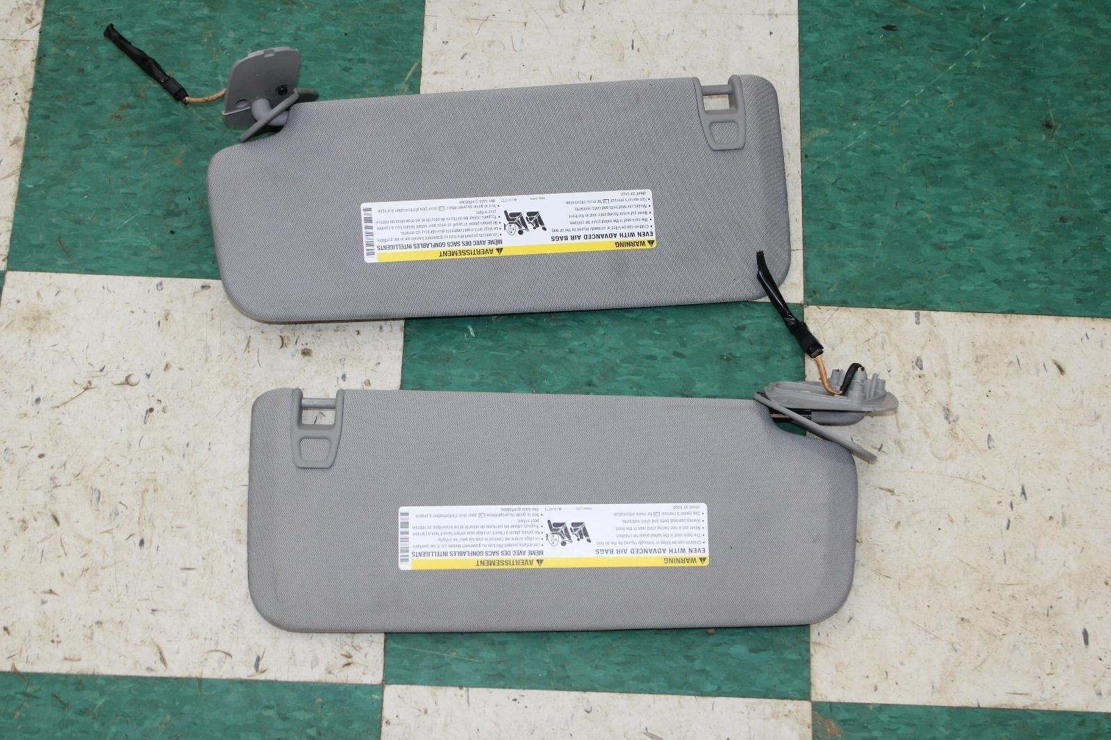 15-20 Escalade Gray RH LH Interior Sun Visor Pair Set Factory OEM OE WTY OE WTY