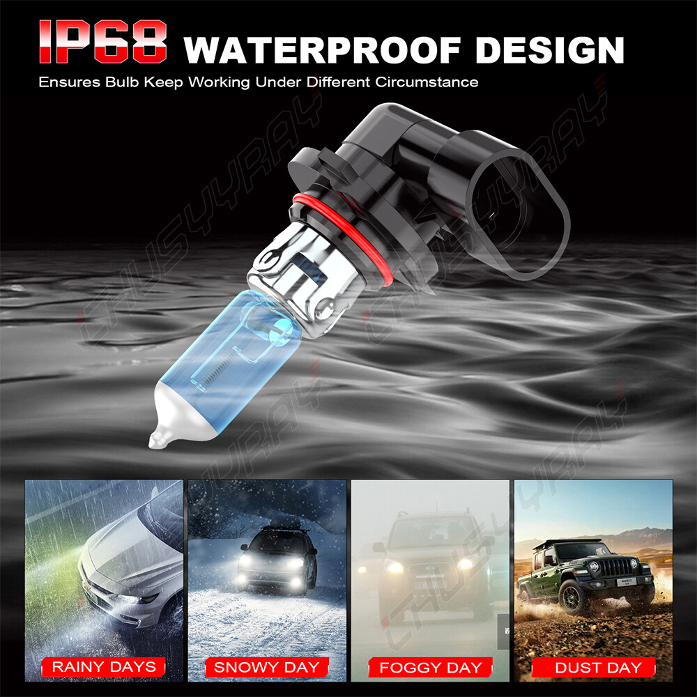 9006/HB4 Halogen Headlight Bulb Kit Low Beam 5000K 55W 4000LM White Lights 2X