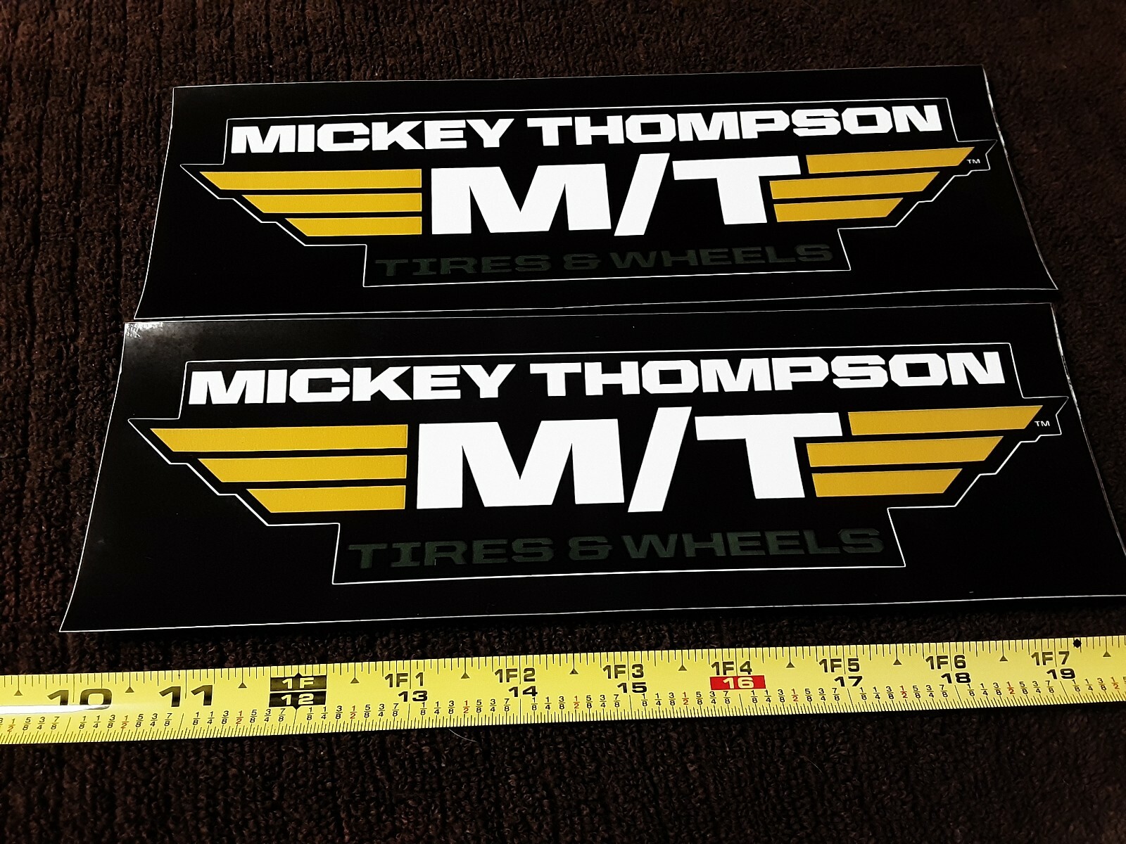 Lot of 2 Mickey Thompson Racing Tires Wheels Decals Stickers M/T Outlaw
